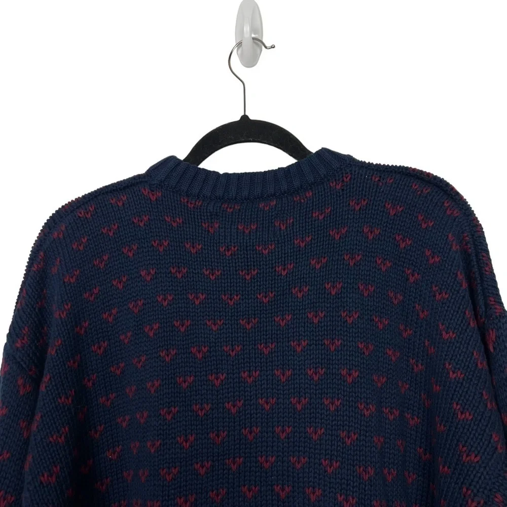 Eddie Bauer Vintage Indigo Blue Knit Sweater NWT Large - Picture 5 of 9